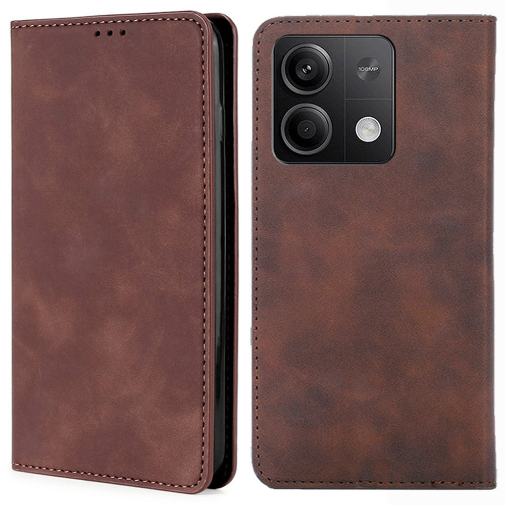 For Xiaomi Redmi Note 13 5G Case PU Leather Card Holder Skin-touch Phone Cover