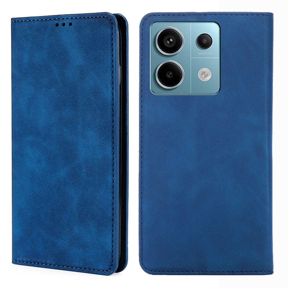 For Xiaomi Redmi Note 13 Pro 5G / Poco X6 5G Case PU Leather Card Holder Skin-touch Phone Cover