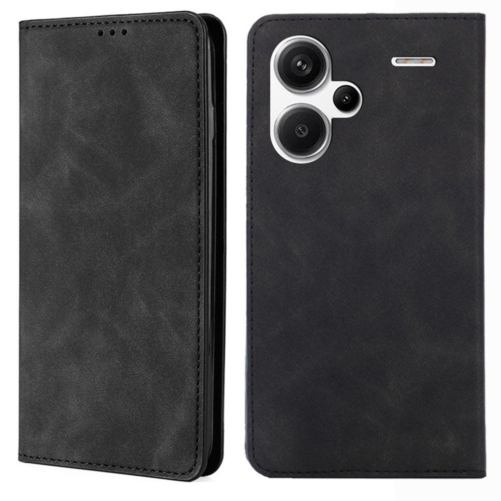 For Xiaomi Redmi Note 13 Pro+ 5G Case Skin-touch PU Leather Card Holder Phone Cover