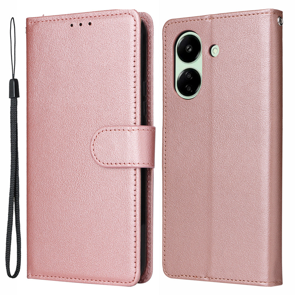 For Xiaomi Redmi 13C 4G / Poco C65 4G Case PU Leather Wallet Phone Cover Magnetic Clasp