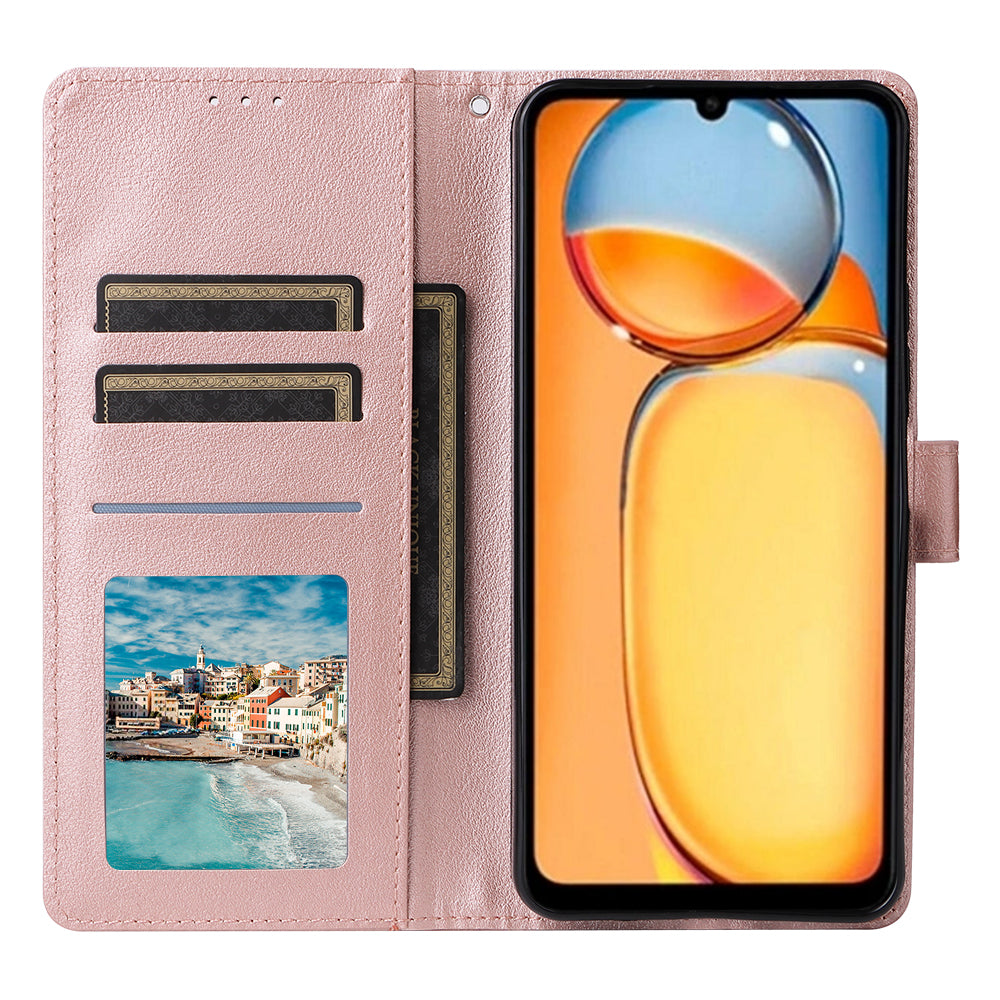 For Xiaomi Redmi 13C 4G / Poco C65 4G Case PU Leather Wallet Phone Cover Magnetic Clasp