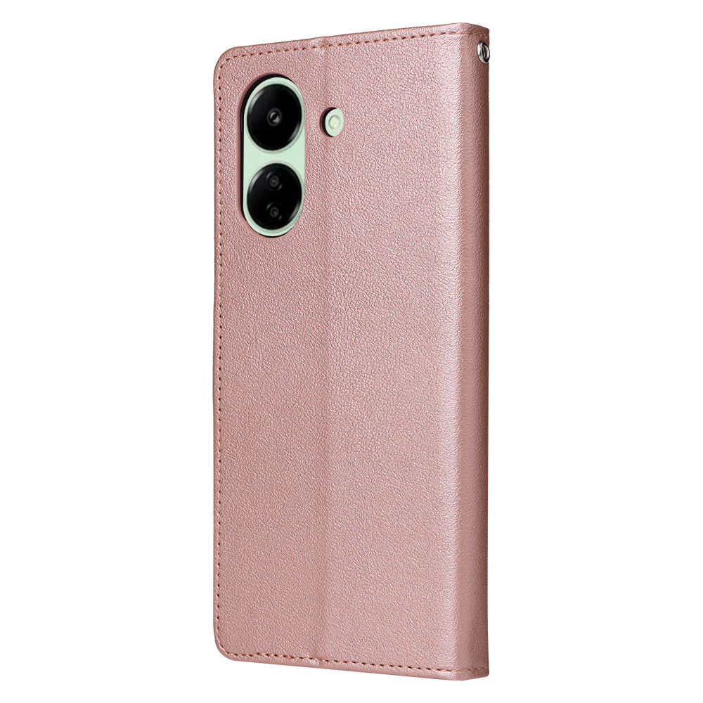 For Xiaomi Redmi 13C 4G / Poco C65 4G Case PU Leather Wallet Phone Cover Magnetic Clasp