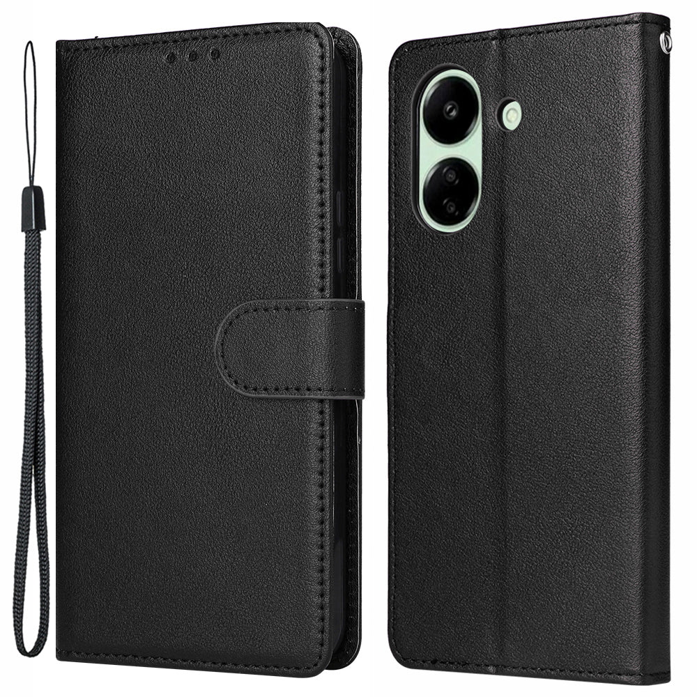 For Xiaomi Redmi 13C 4G / Poco C65 4G Case PU Leather Wallet Phone Cover Magnetic Clasp