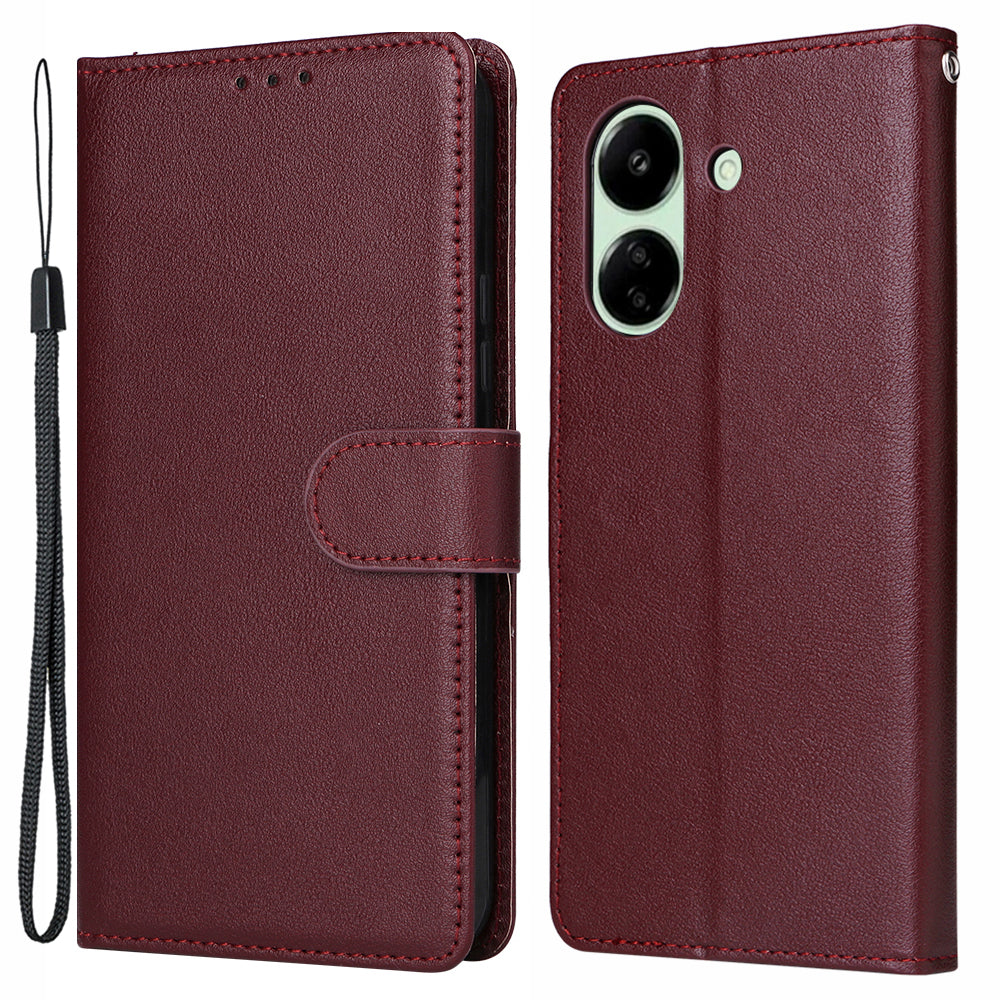 For Xiaomi Redmi 13C 4G / Poco C65 4G Case PU Leather Wallet Phone Cover Magnetic Clasp