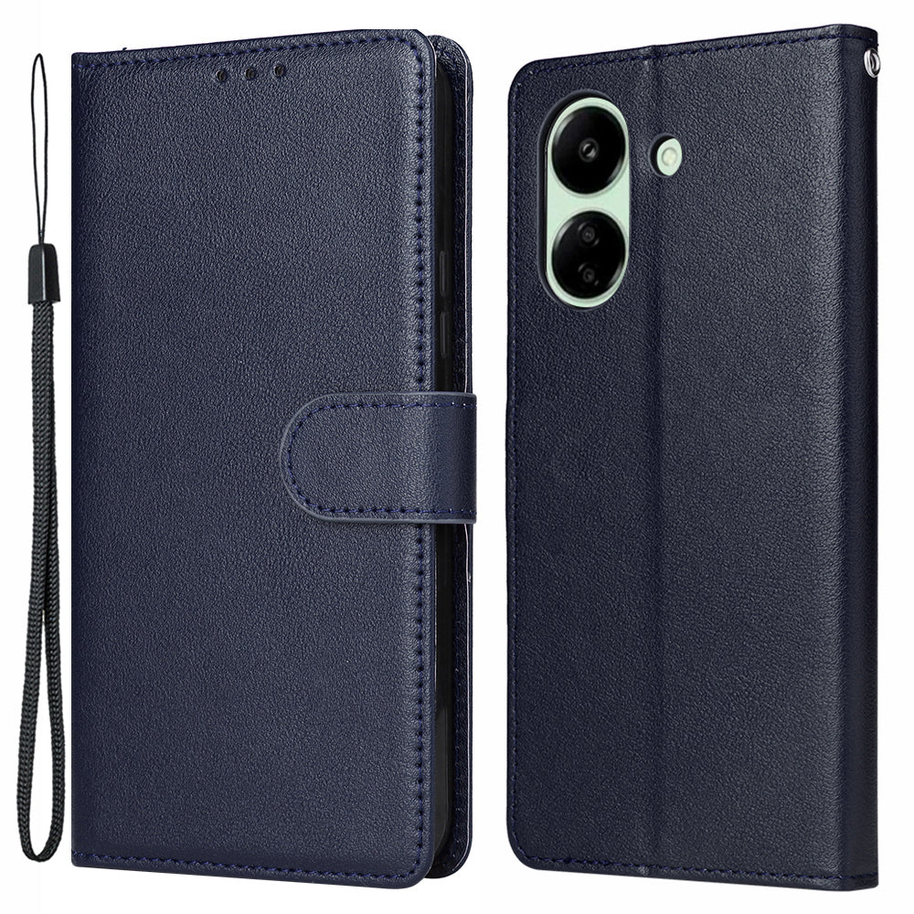 For Xiaomi Redmi 13C 4G / Poco C65 4G Case PU Leather Wallet Phone Cover Magnetic Clasp