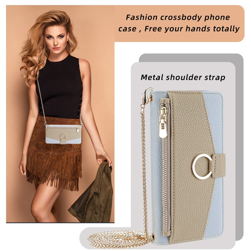 For Huawei nova 12 5G Case with Makeup Mirror PU Leather Zipper Pocket Phone Cover