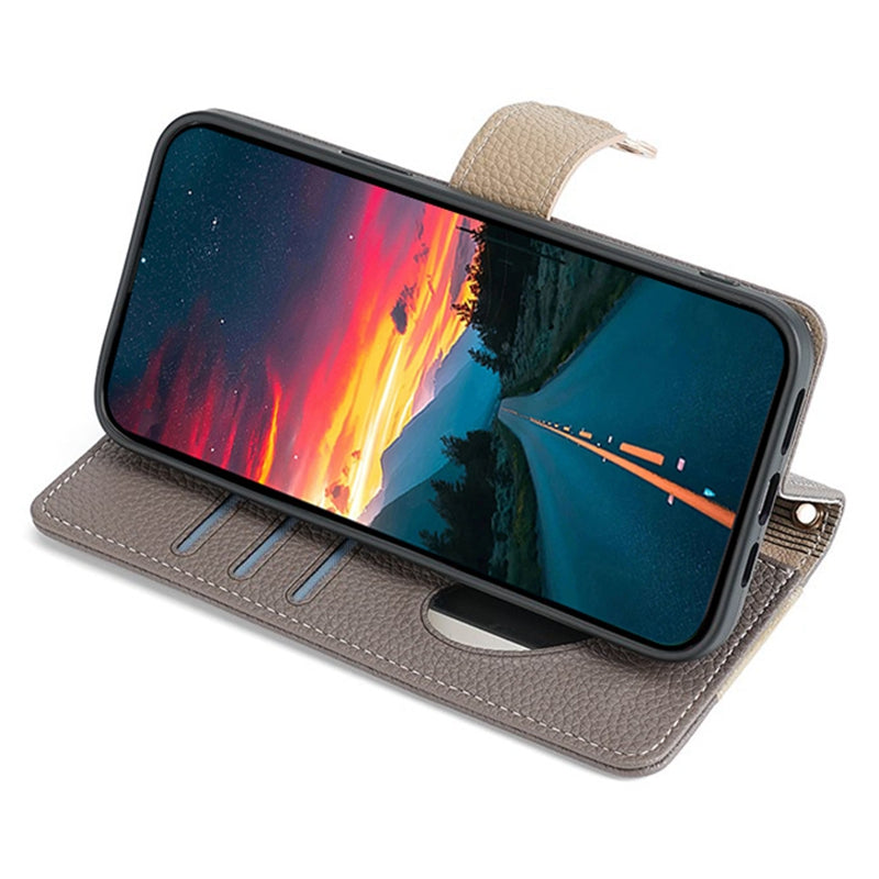 For Honor Magic6 Pro 5G Wallet Case Makeup Mirror PU Leather Phone Cover with Crossbody Strap