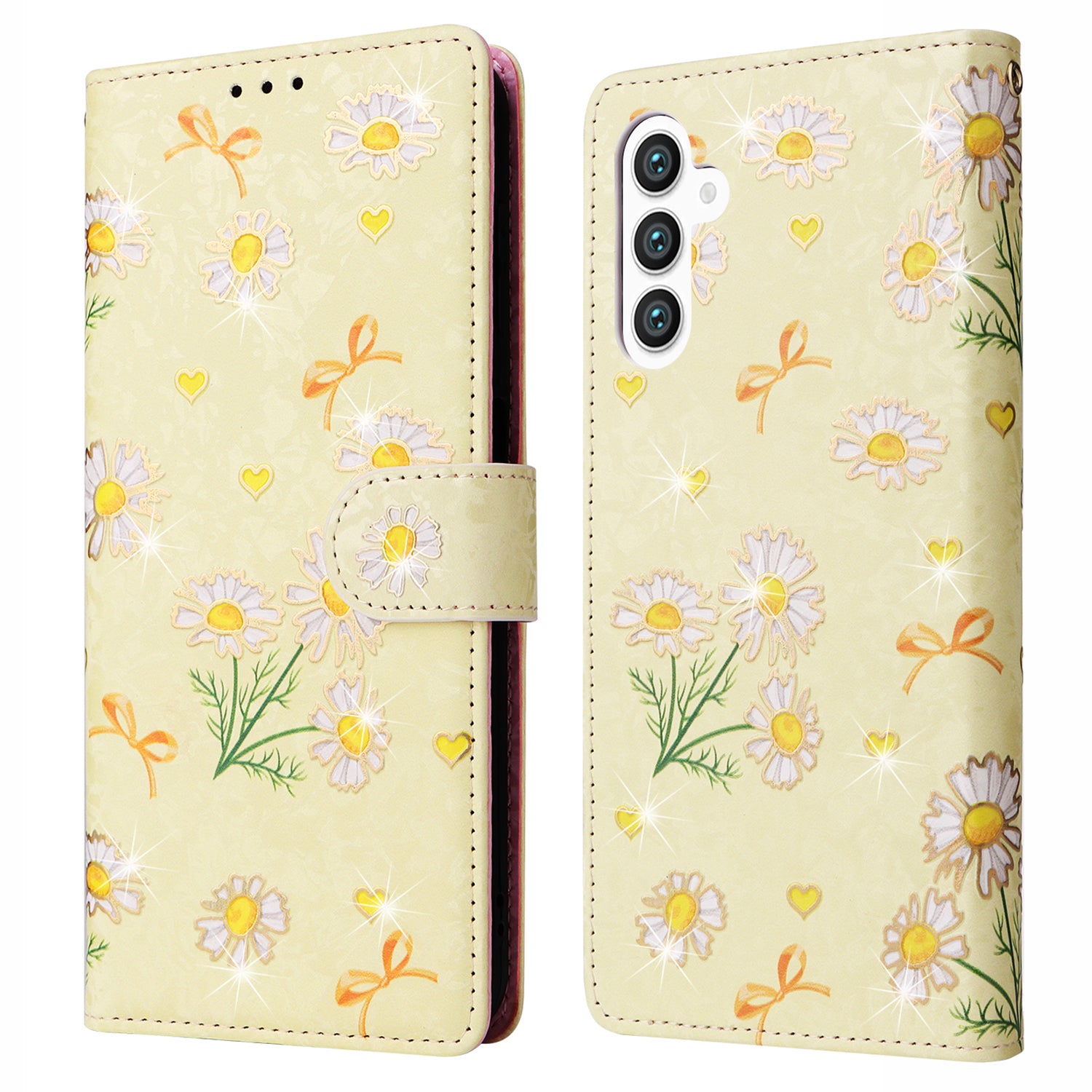 For Samsung Galaxy S24+ Case RFID Blocking Lacquered Floral Leather Phone Cover