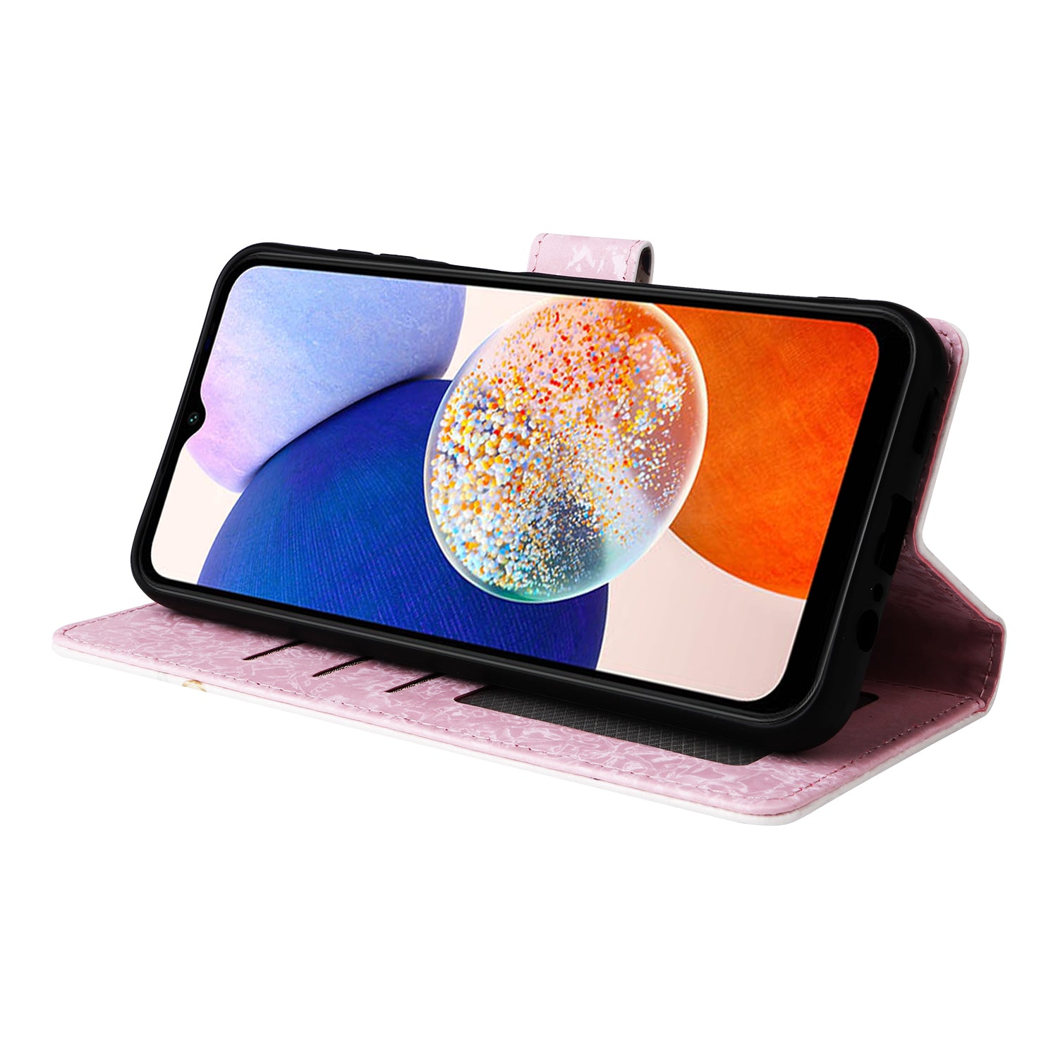 For Samsung Galaxy A15 4G / 5G Leather Case RFID Blocking Flip Folio Lacquered Phone Cover