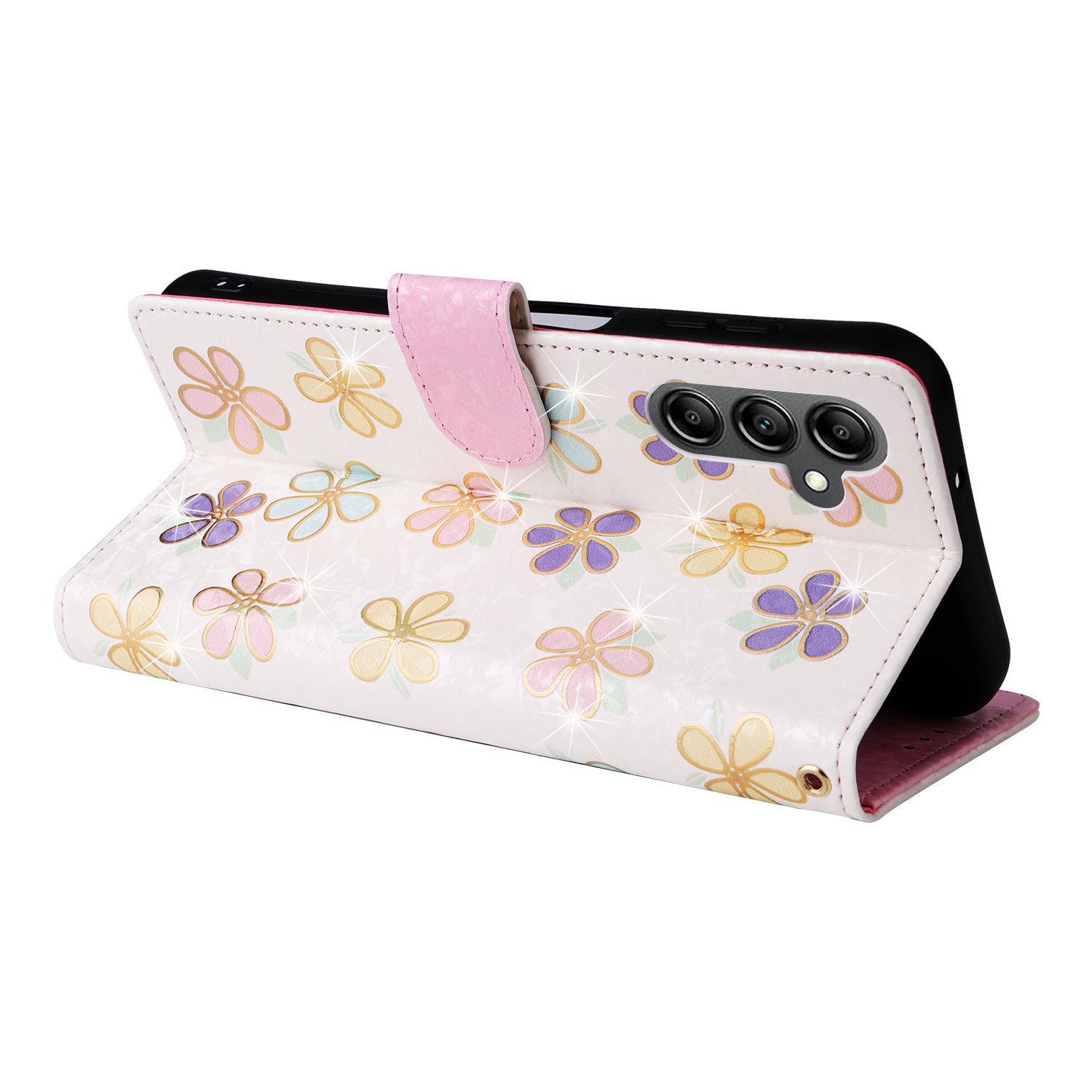 For Samsung Galaxy A15 4G / 5G Leather Case RFID Blocking Flip Folio Lacquered Phone Cover