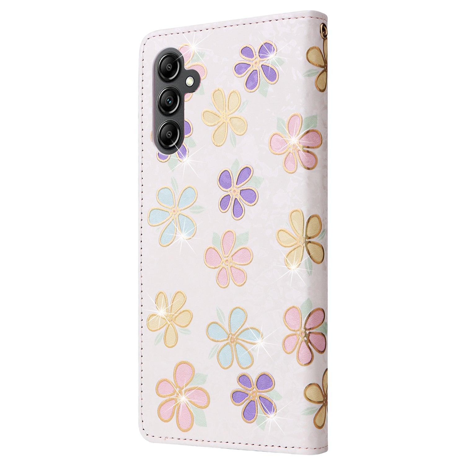 For Samsung Galaxy A15 4G / 5G Leather Case RFID Blocking Flip Folio Lacquered Phone Cover