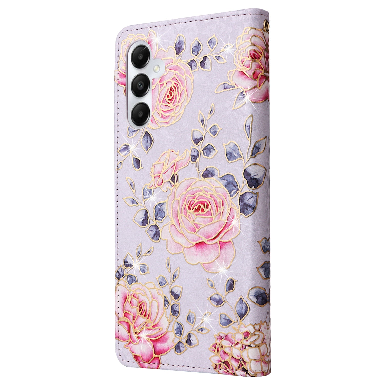 For Samsung Galaxy A05s 4G Case Floral Aesthetic RFID Blocking Leather Phone Cover