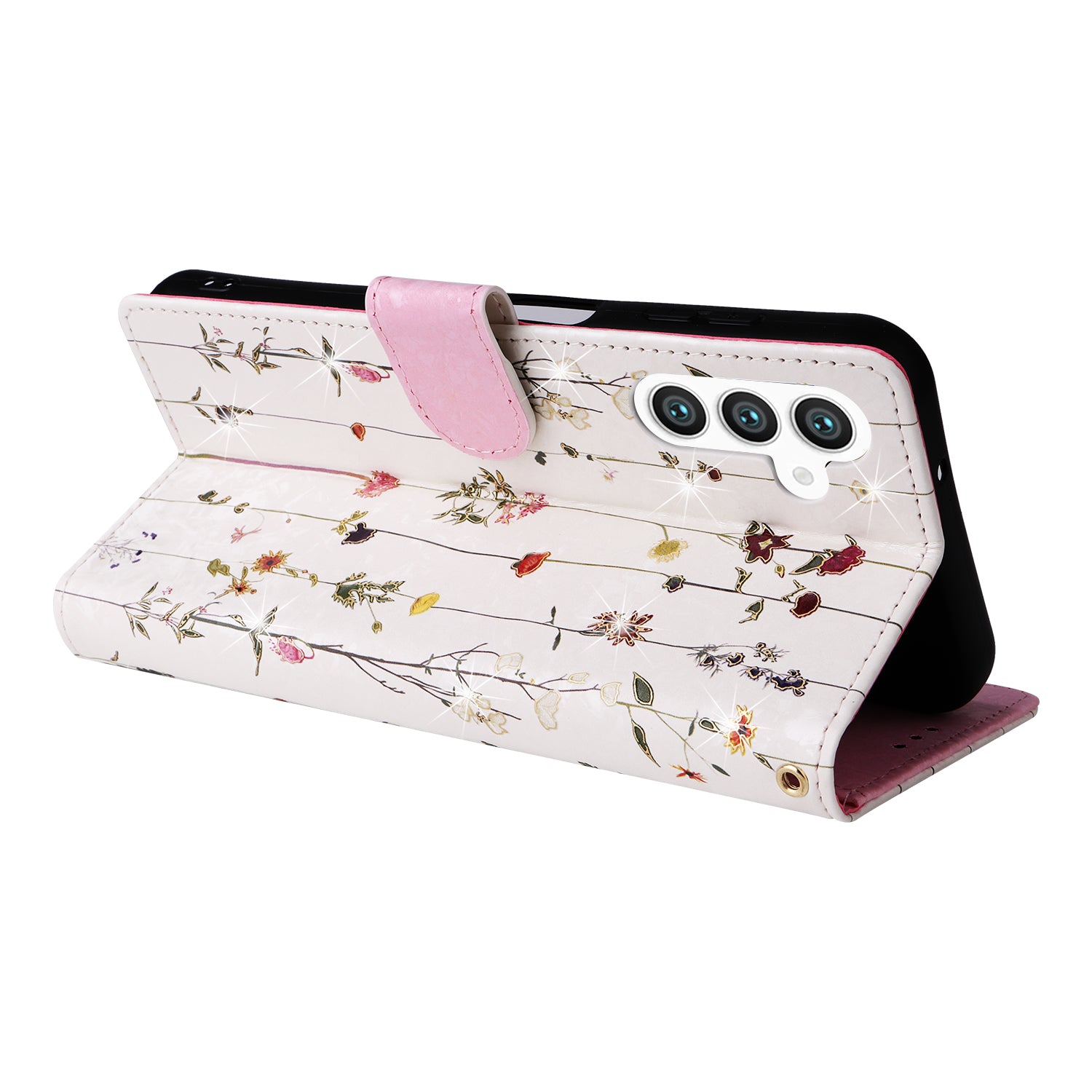 For Samsung Galaxy S24 Case Wallet RFID Blocking Leather Floral Phone Cover