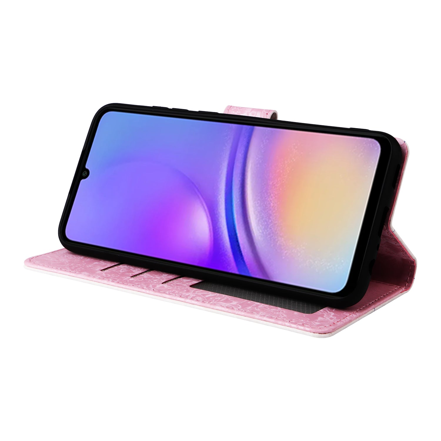 For Samsung Galaxy A05 4G Case RFID Blocking Lacquered Design Leather Flip Phone Cover