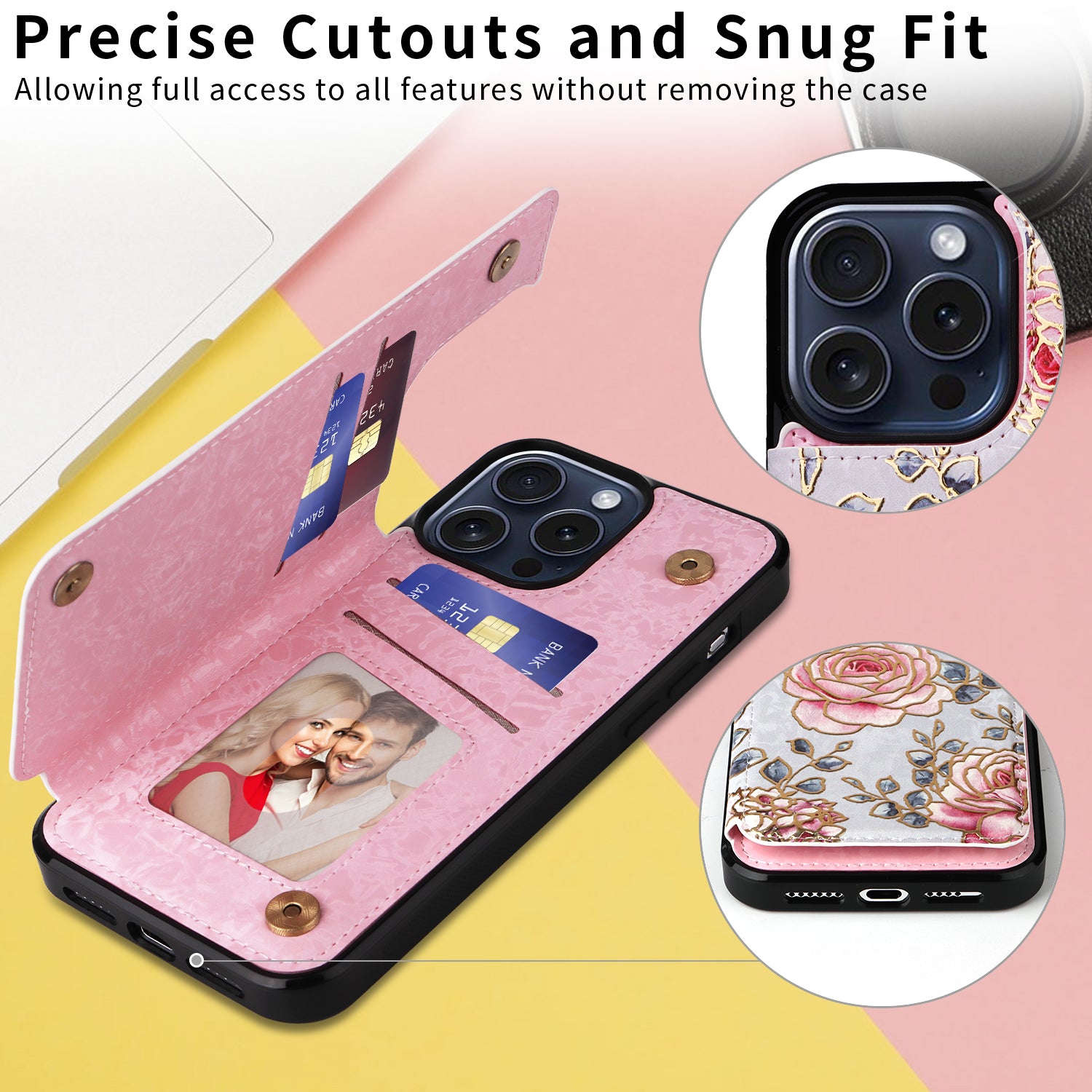 For iPhone 15 Pro Case Kickstand Drop Protection Shockproof Phone Shell