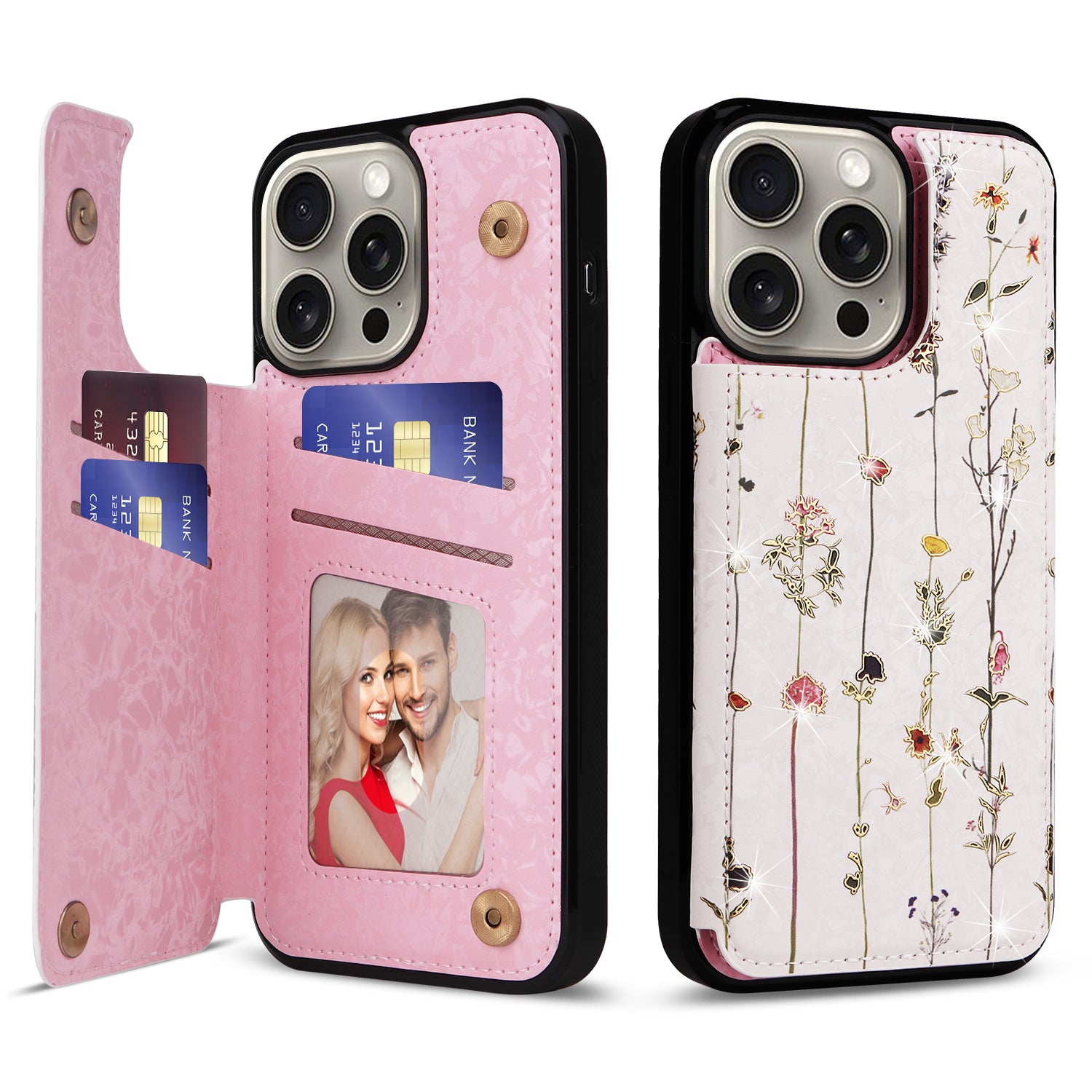 For iPhone 15 Pro Max Shockproof Case Drop-Proof Kickstand Phone Shell
