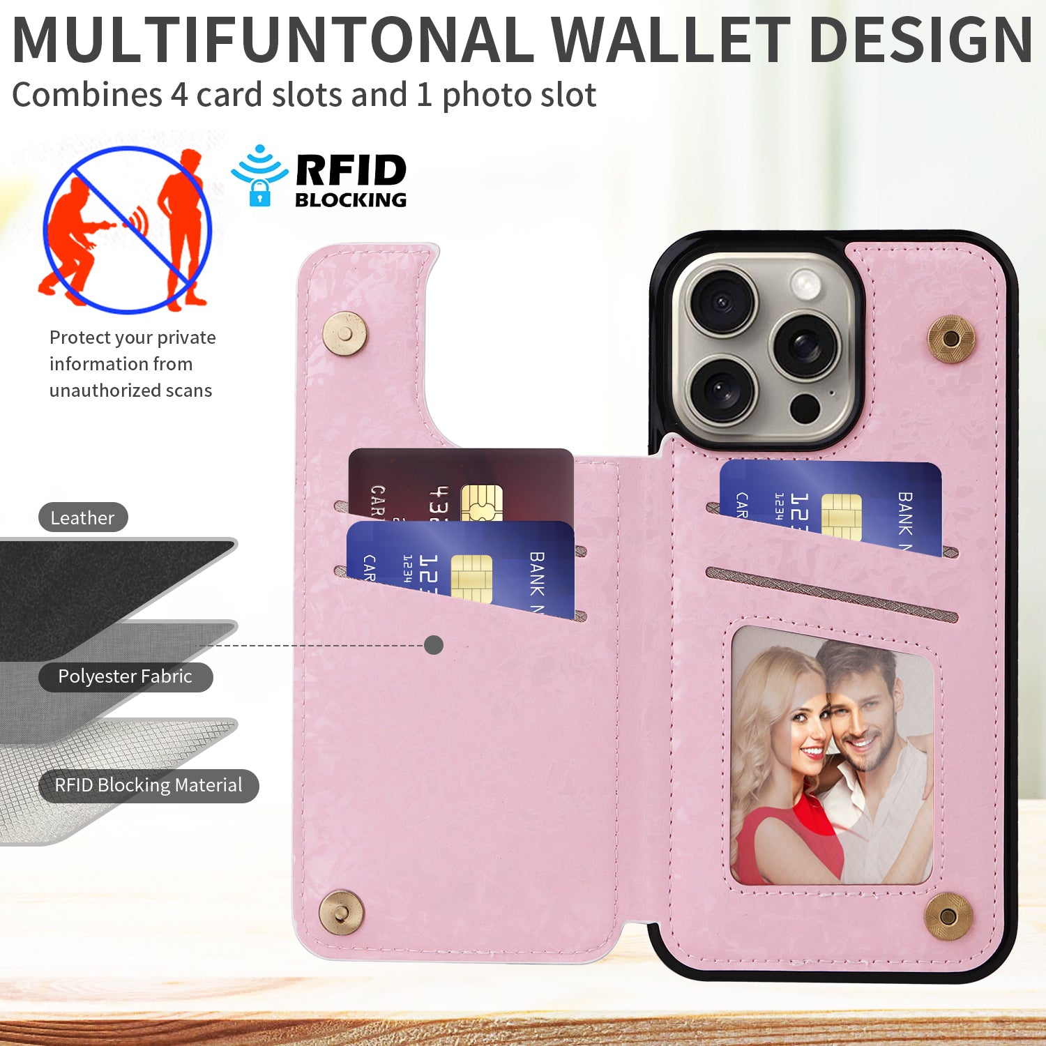 For iPhone 15 Pro Max Shockproof Case Drop-Proof Kickstand Phone Shell