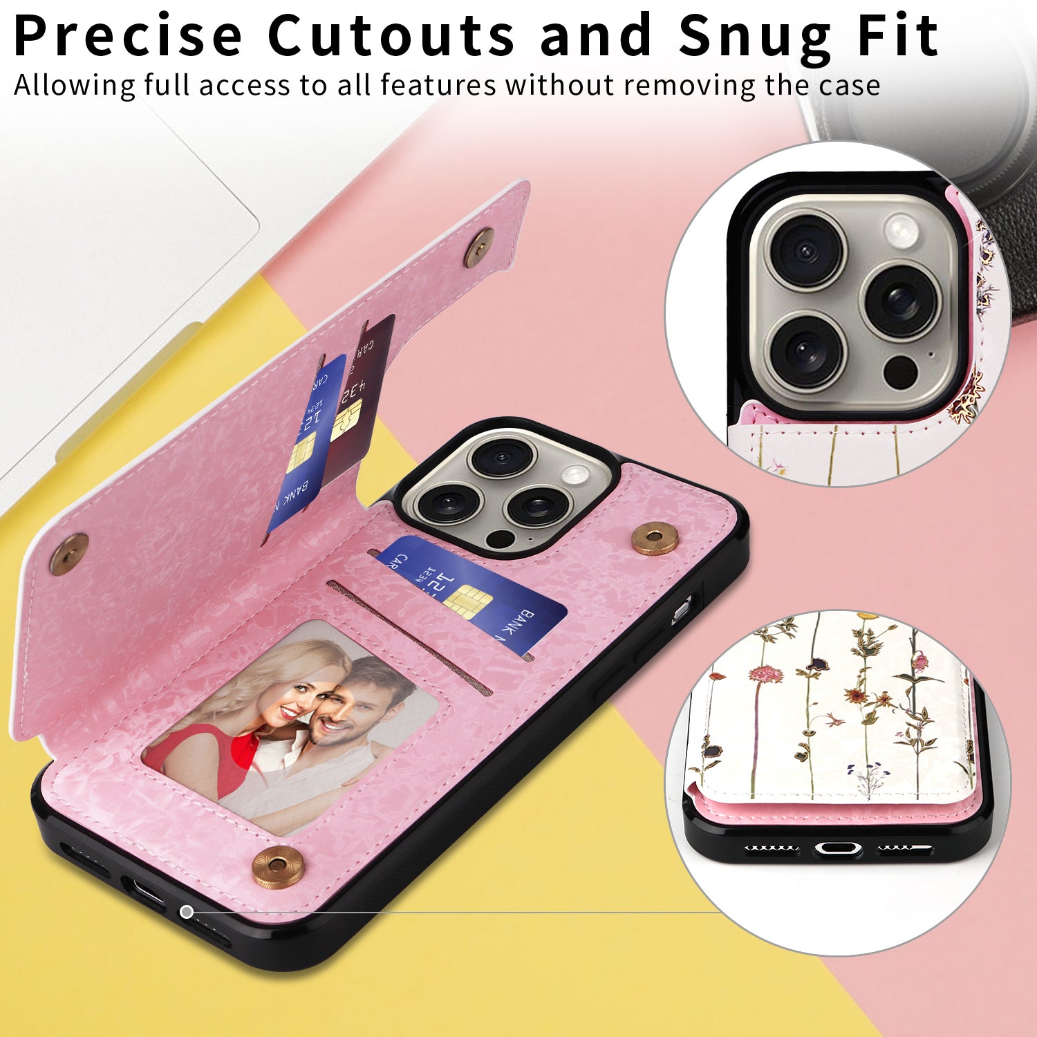For iPhone 15 Pro Max Shockproof Case Drop-Proof Kickstand Phone Shell