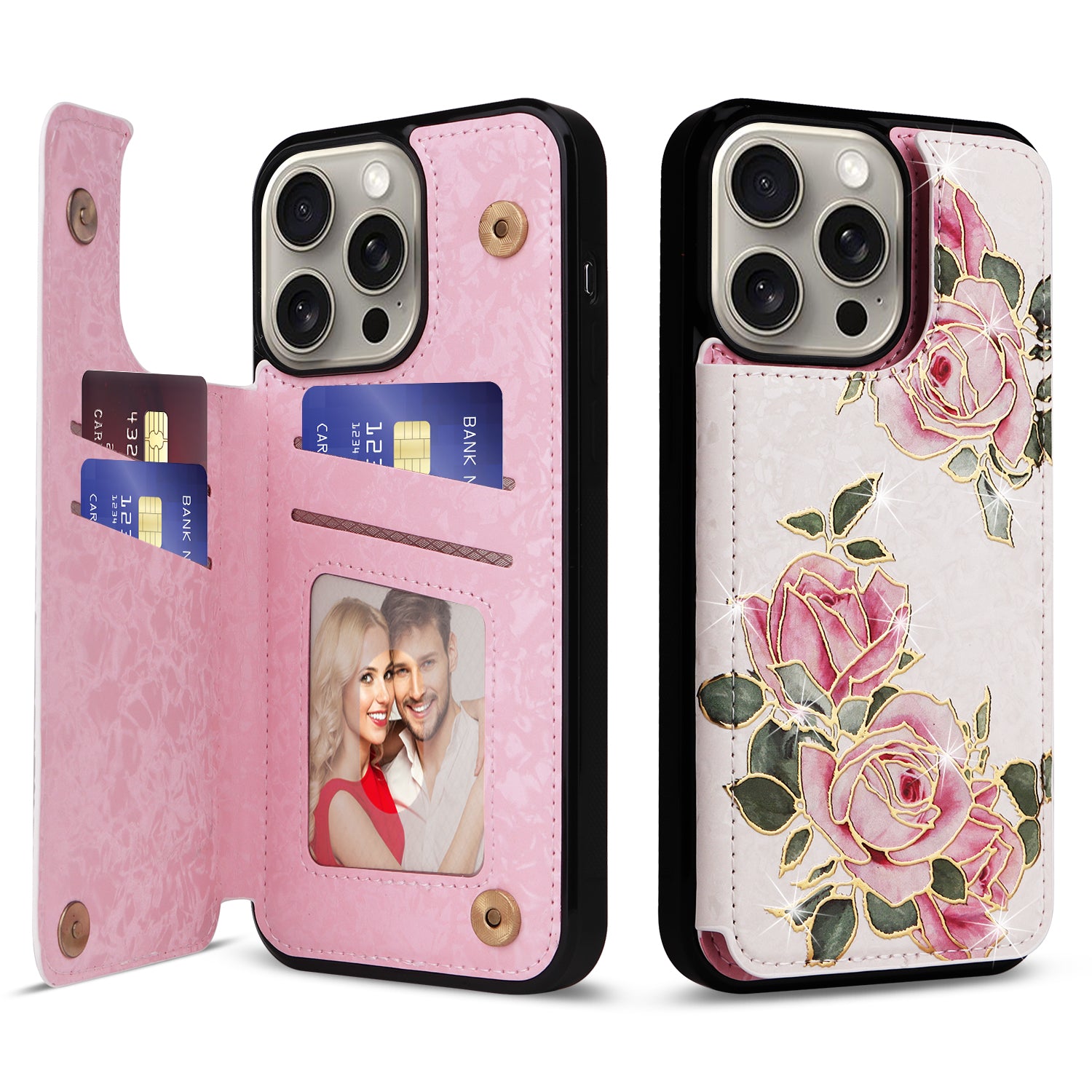 For iPhone 15 Pro Max Shockproof Case Drop-Proof Kickstand Phone Shell