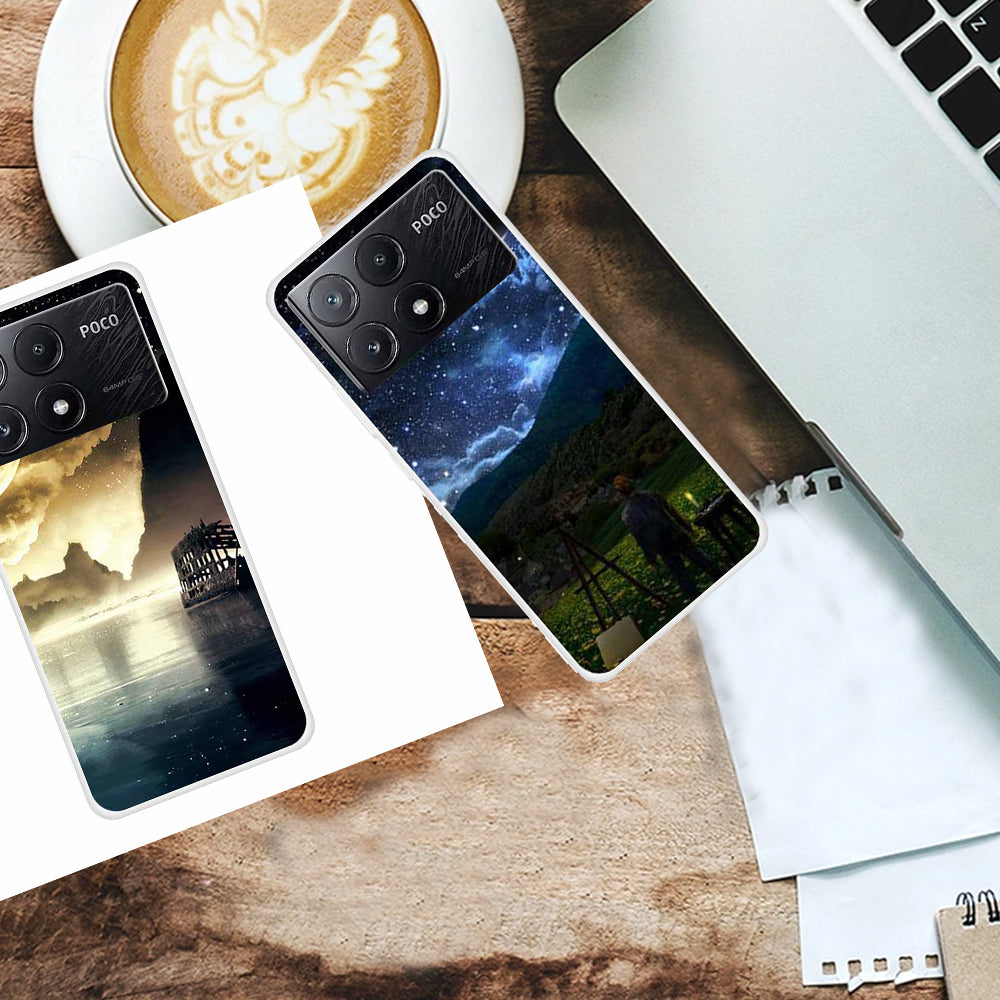 For Xiaomi Poco X6 Pro 5G / Redmi K70E 5G Case Pattern Print Slim TPU Phone Cover