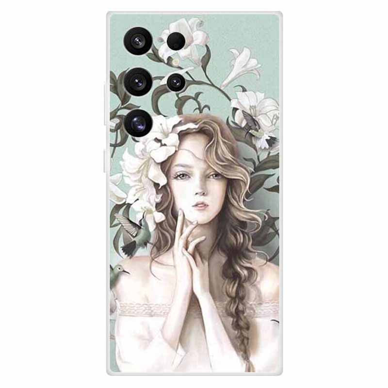 For Samsung Galaxy S24 Ultra Case Pattern Printing TPU Phone Back Cover