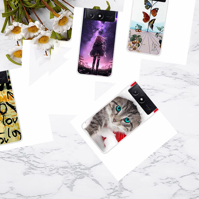 For Xiaomi Poco X6 Pro 5G / Redmi K70E 5G Case TPU Aesthetics Pattern Phone Cover