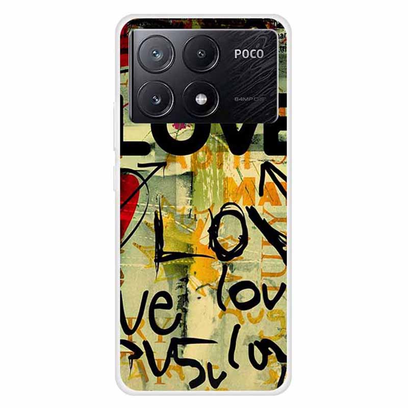 For Xiaomi Poco X6 Pro 5G / Redmi K70E 5G Case TPU Aesthetics Pattern Phone Cover