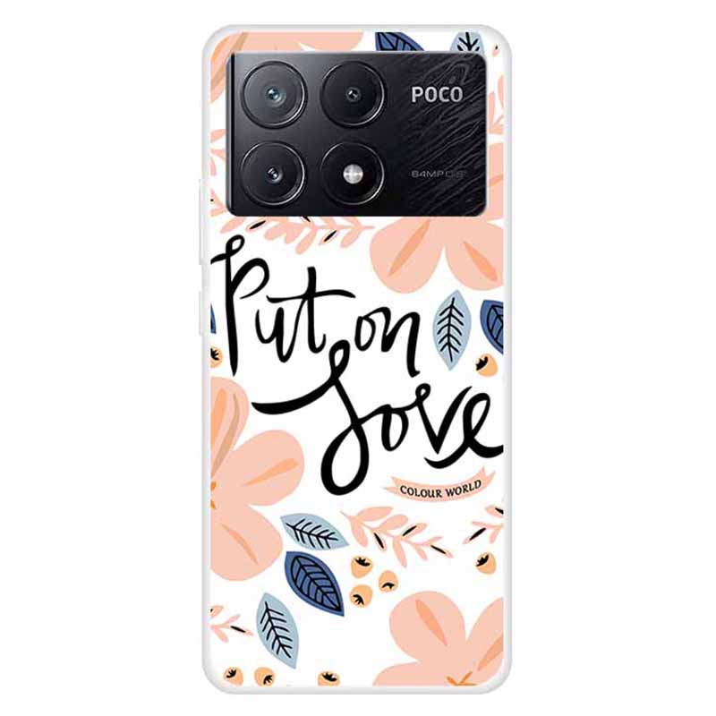 For Xiaomi Poco X6 Pro 5G / Redmi K70E 5G Case TPU Aesthetics Pattern Phone Cover