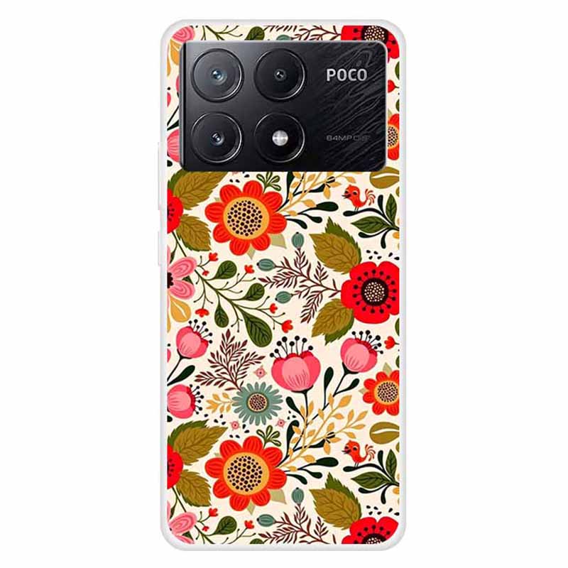 For Xiaomi Poco X6 Pro 5G / Redmi K70E 5G Case TPU Aesthetics Pattern Phone Cover