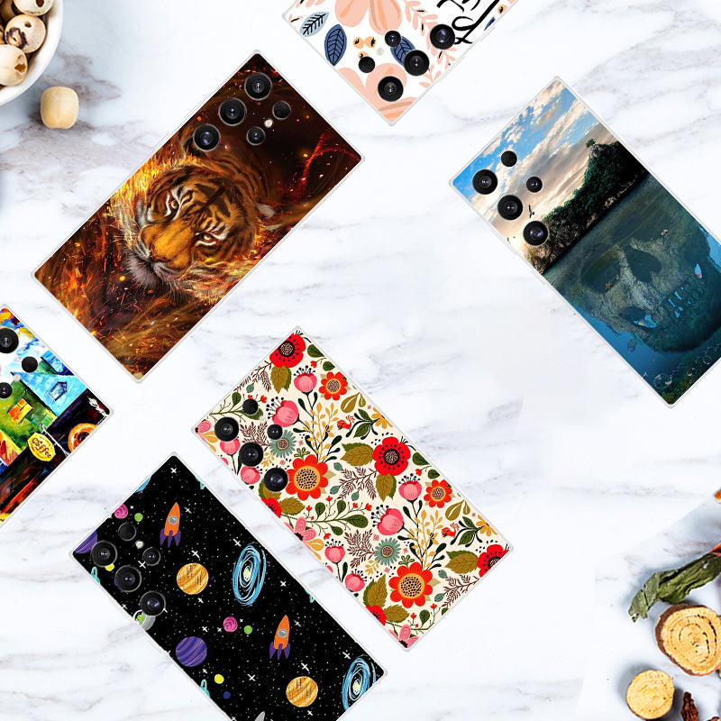 For Samsung Galaxy S24 Ultra Case Slim TPU Aesthetics Pattern Printed Phone Cover