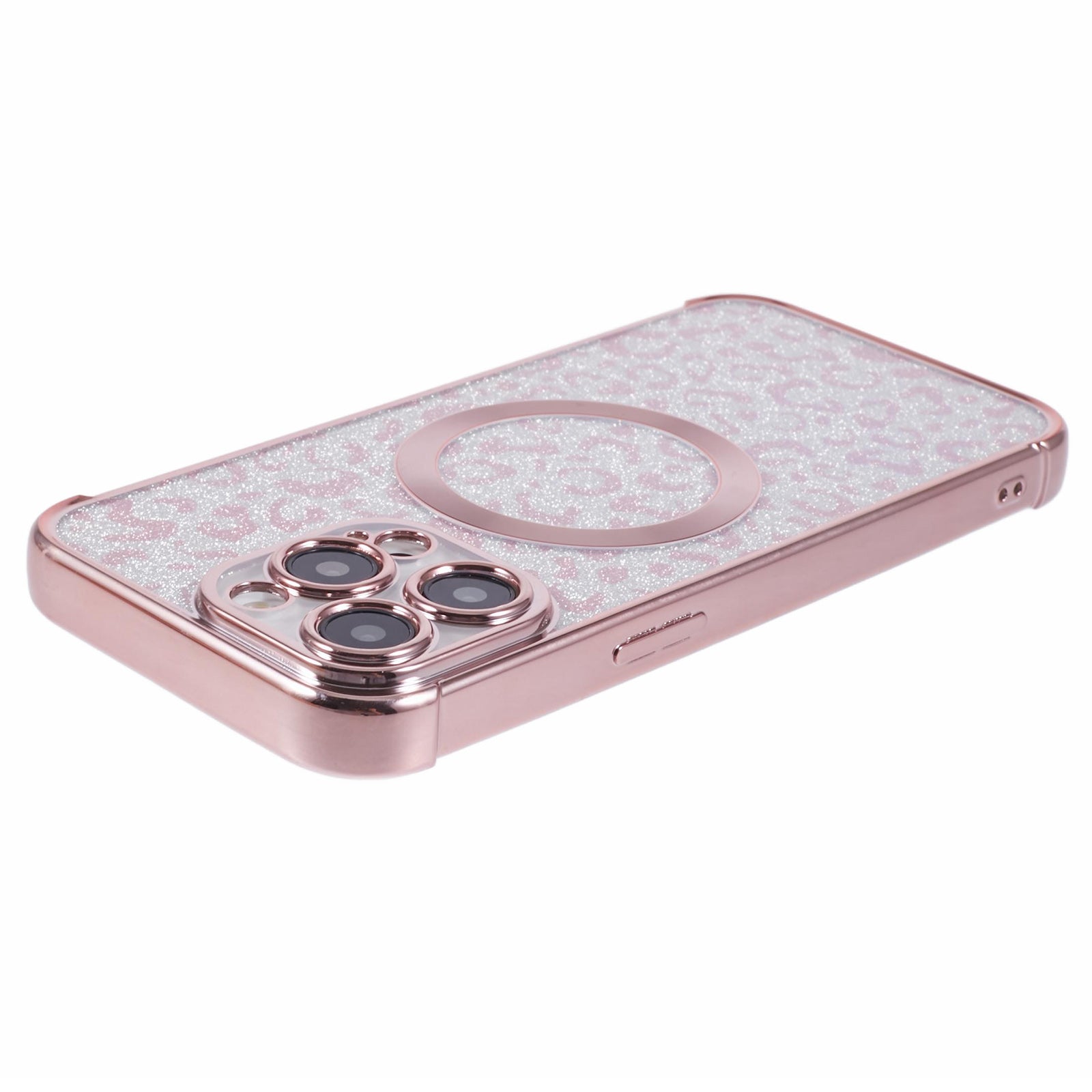 HRF Series for iPhone 12 Pro Magnetic Case Electroplating Leopard TPU Phone Cover