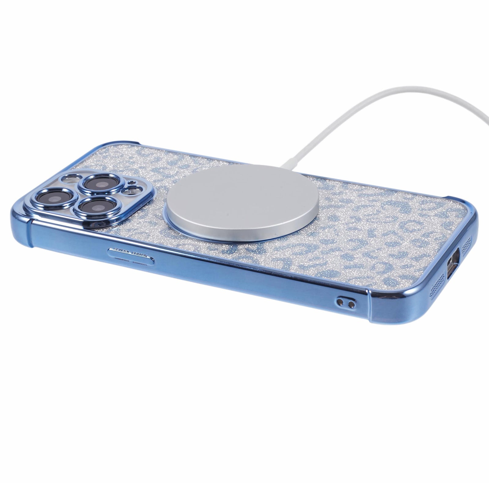 HRF Series for iPhone 15 Pro Max TPU Case Compatible with MagSafe Electroplating Phone Cover