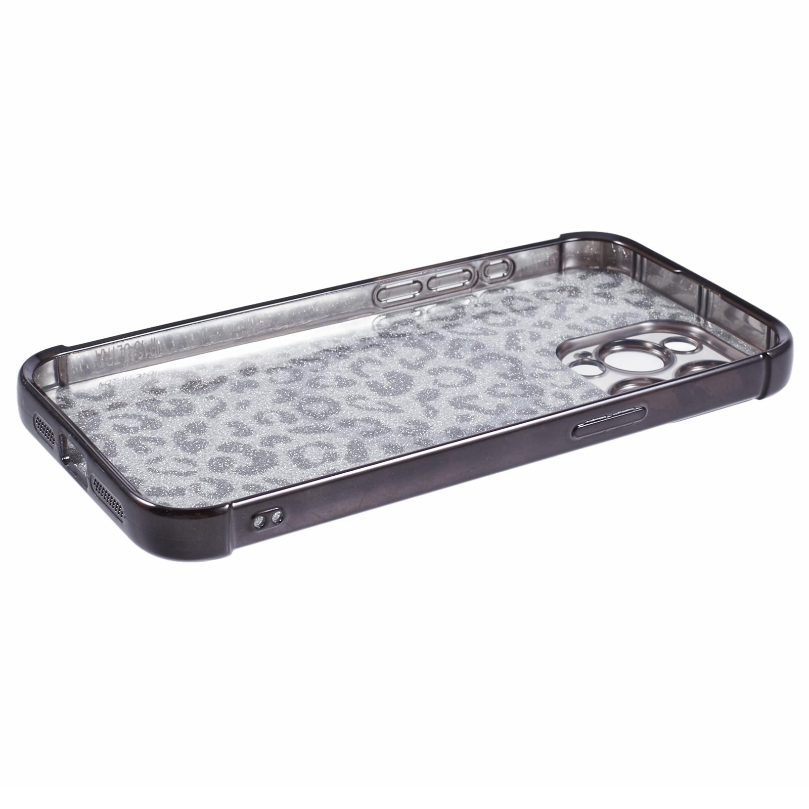HRF Series for iPhone 13 Pro Max Case Electroplating TPU Magnetic Phone Cover Leopard Pattern