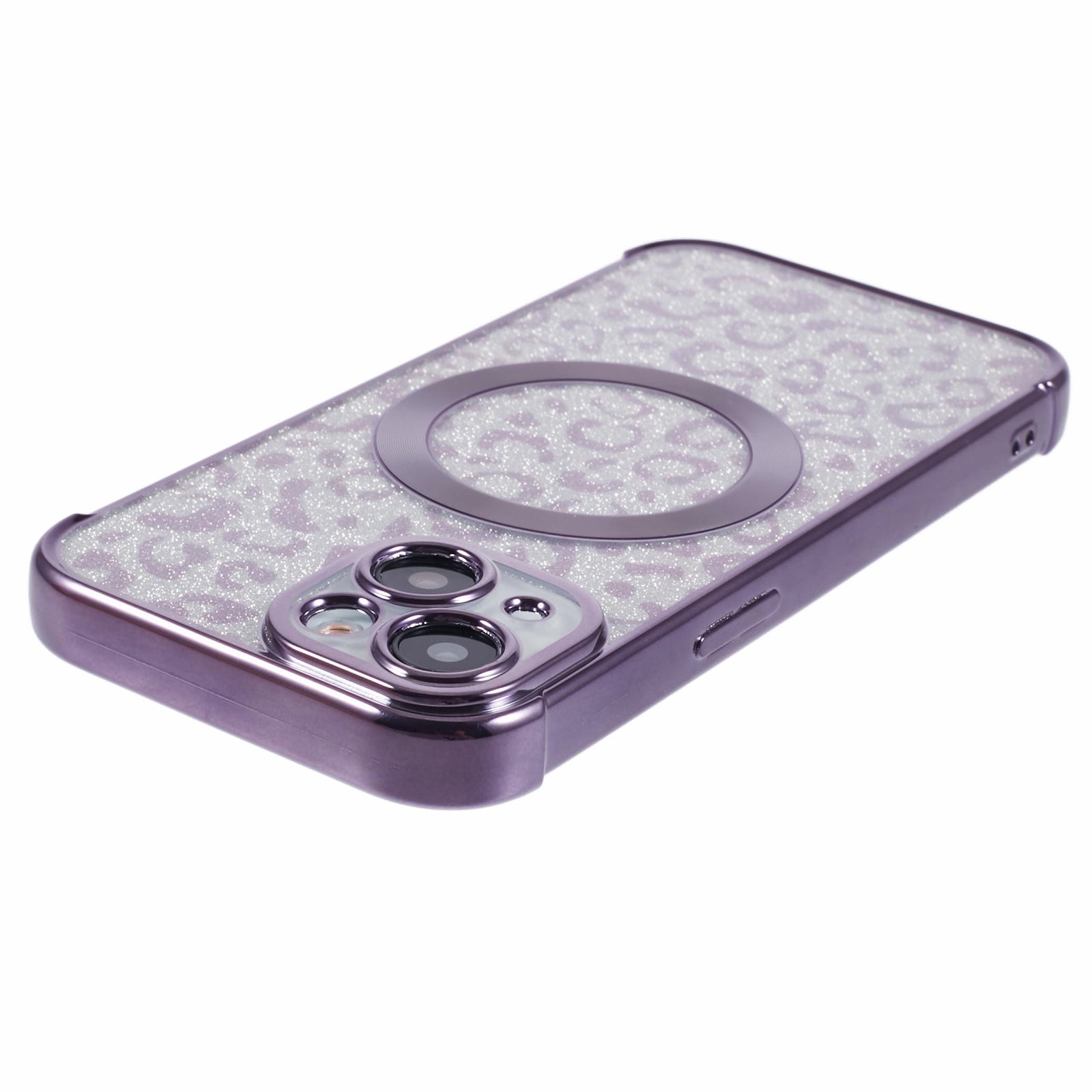 HRF Series for iPhone 14 TPU Case Leopard Electroplating Cover Compatible with MagSafe