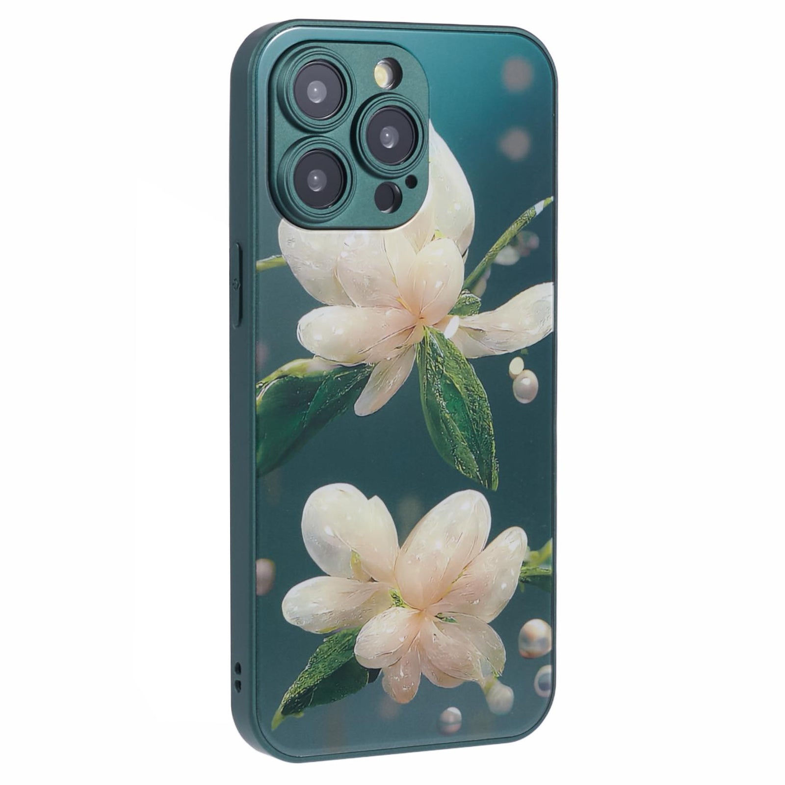 KYW Series for iPhone 12 Pro Back Cover Tempered Glass+PC Back TPU Frame Printed Phone Case