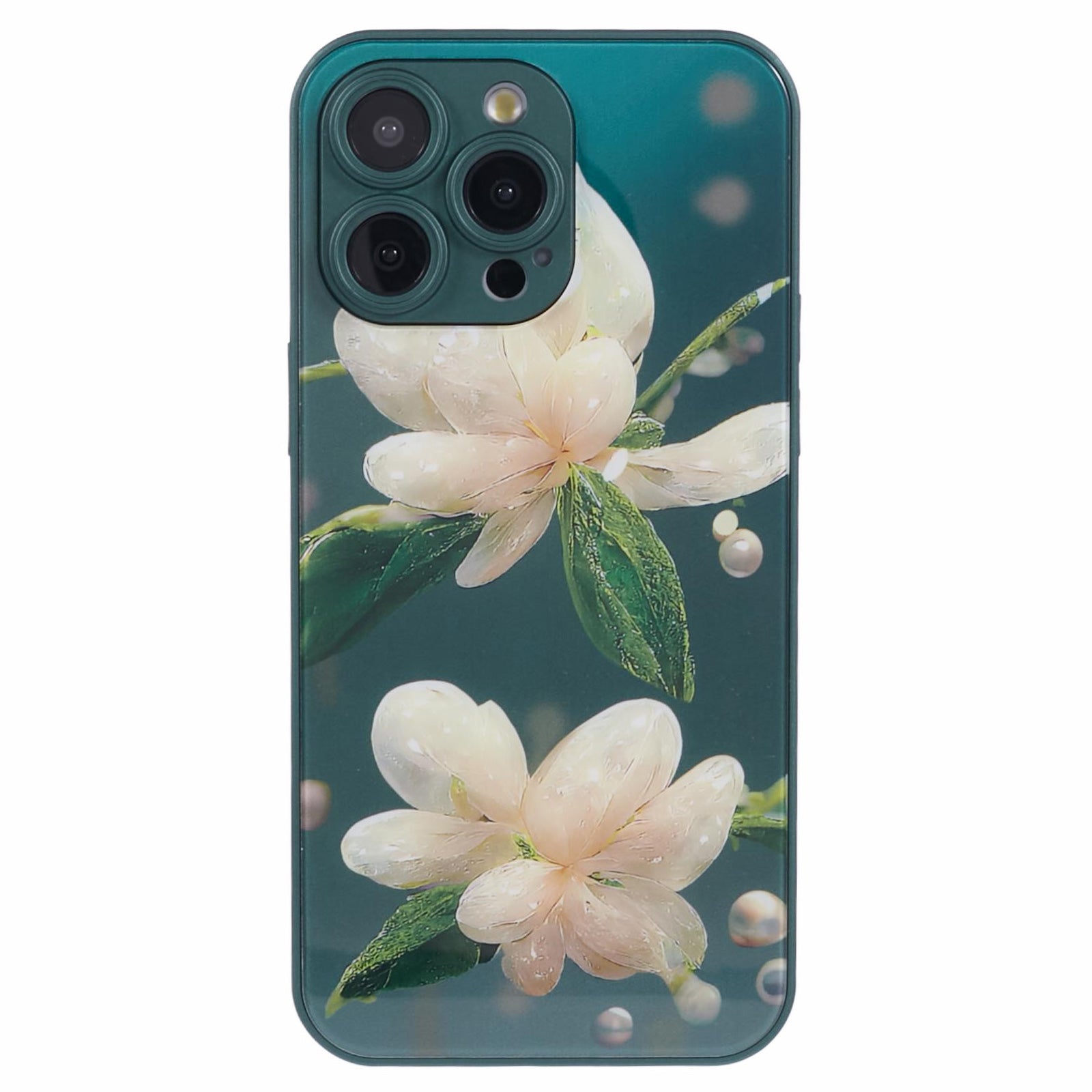 KYW Series for iPhone 12 Pro Back Cover Tempered Glass+PC Back TPU Frame Printed Phone Case