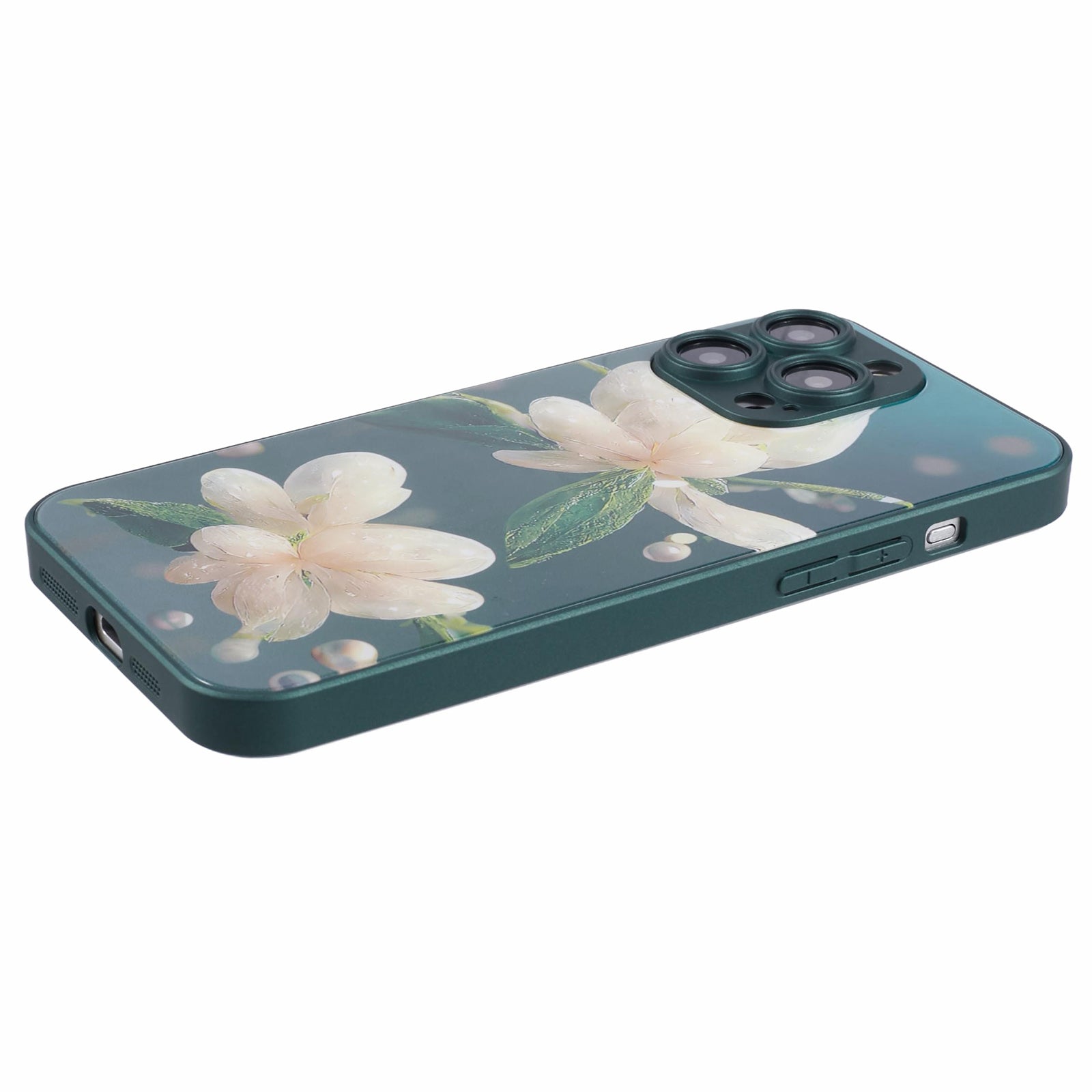 KYW Series for iPhone 12 Pro Back Cover Tempered Glass+PC Back TPU Frame Printed Phone Case
