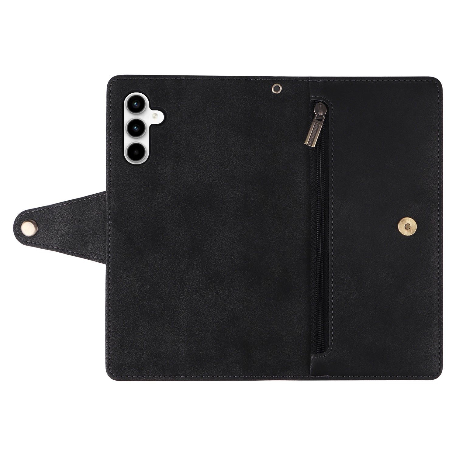 For Samsung Galaxy A35 5G Leather Case Rivet Decor Wallet Flip Phone Cover