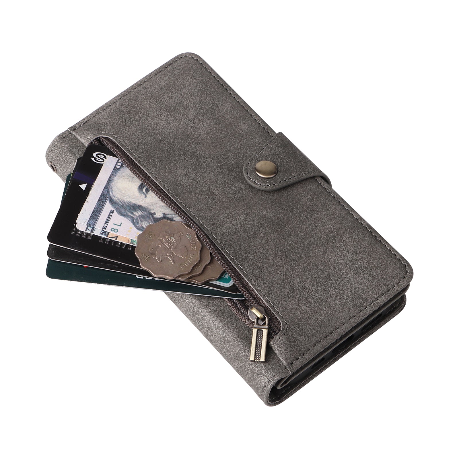 For Xiaomi Redmi Note 13 Pro 4G / Poco M6 Pro 4G Case Leather Wallet Phone Cover Rivet Decor