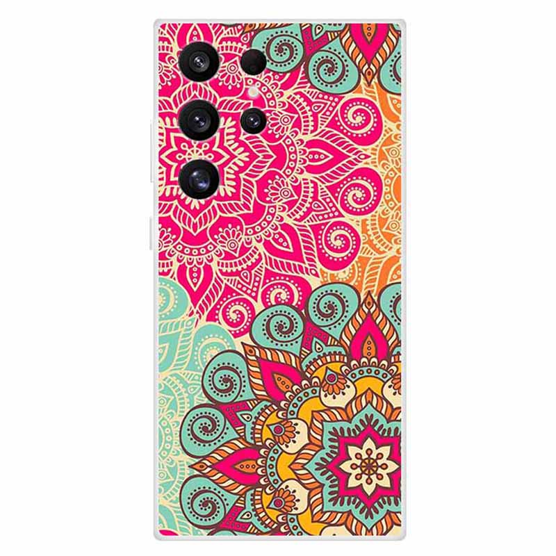 For Samsung Galaxy S24 Ultra Case Soft TPU Pattern Printing Phone Cover