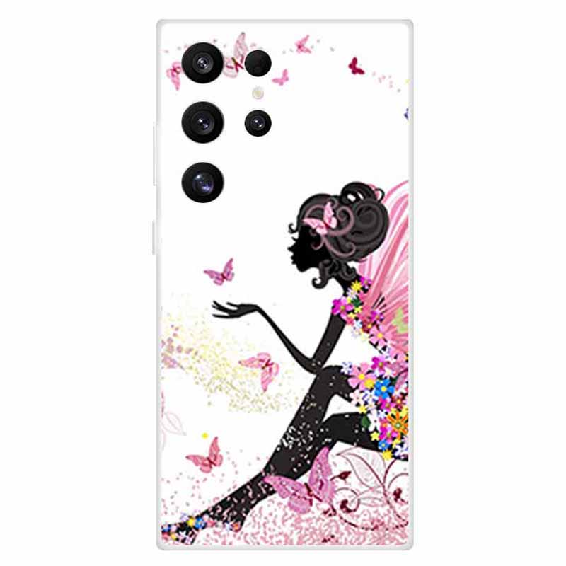 For Samsung Galaxy S24 Ultra Case Soft TPU Pattern Printing Phone Cover