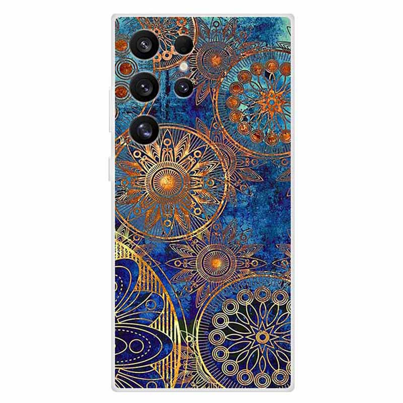 For Samsung Galaxy S24 Ultra Case Soft TPU Pattern Printing Phone Cover