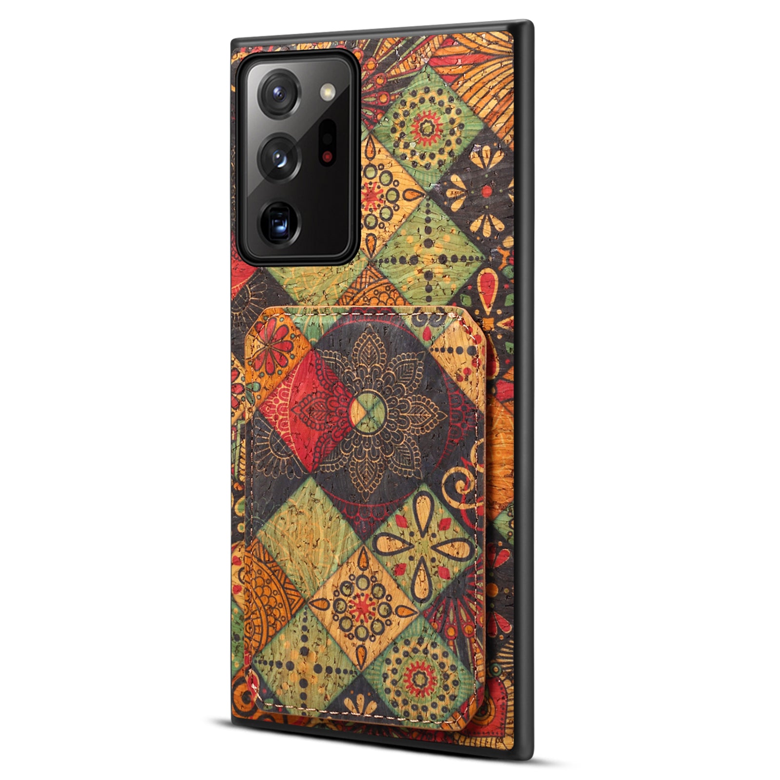 For Samsung Galaxy Note20 Ultra 5G / Note20 Ultra Case Card Holder Flower Pattern Back Phone Cover