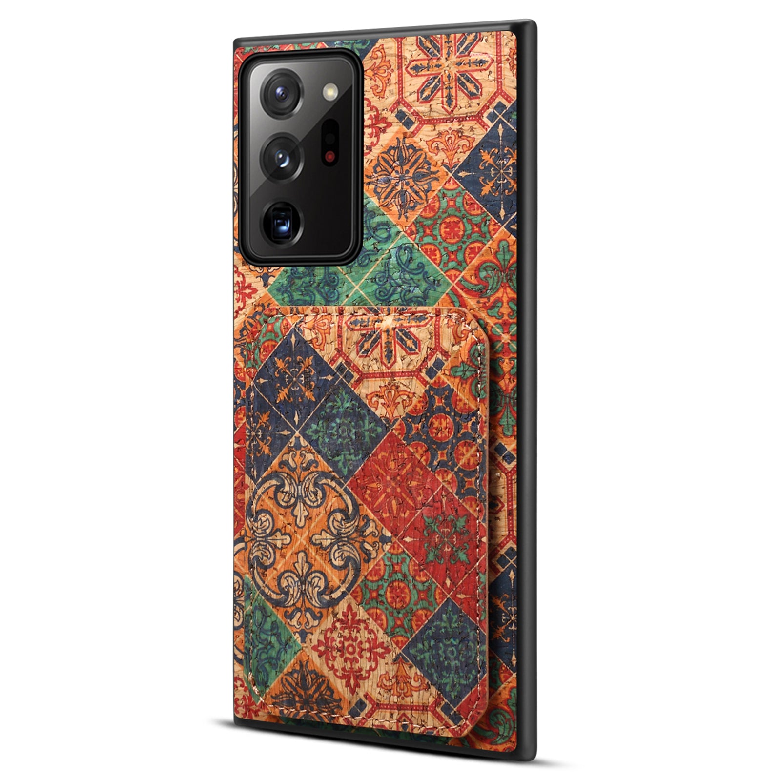 For Samsung Galaxy Note20 Ultra 5G / Note20 Ultra Case Card Holder Flower Pattern Back Phone Cover