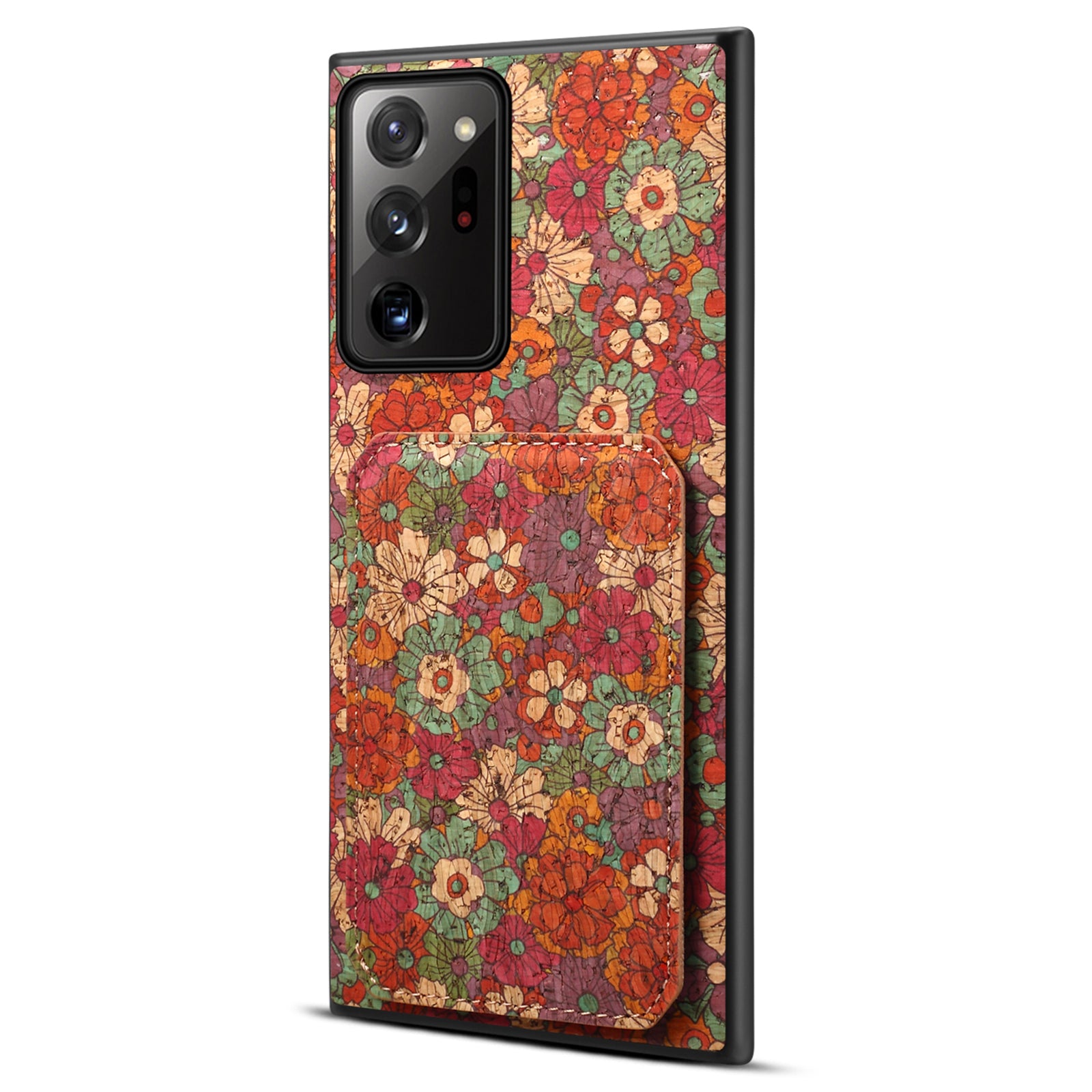 For Samsung Galaxy Note20 Ultra 5G / Note20 Ultra Case Card Holder Flower Pattern Back Phone Cover