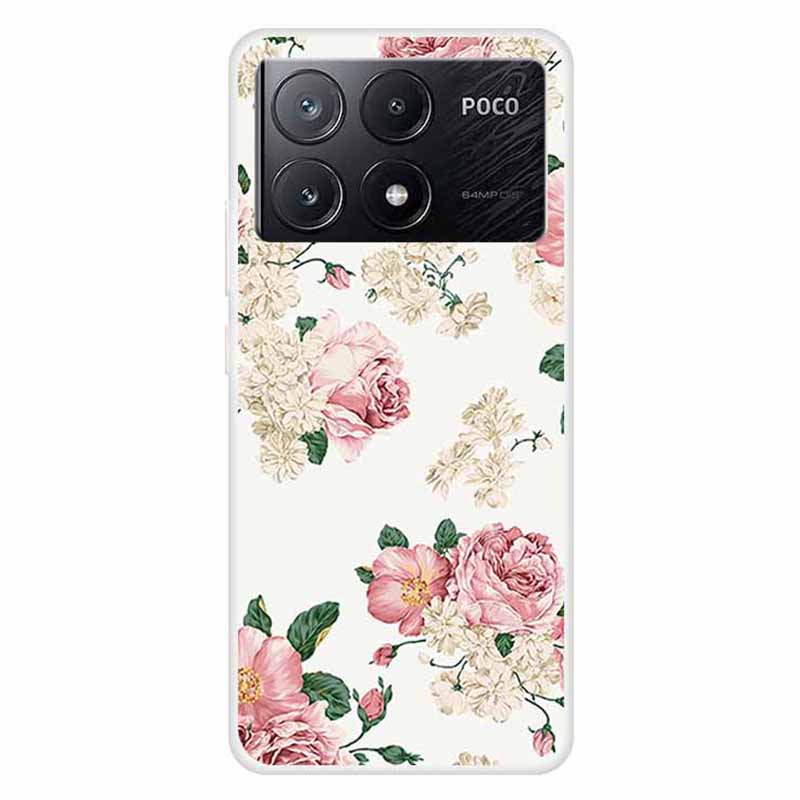 For Xiaomi Poco X6 Pro 5G / Redmi K70E 5G Case Slim-Fit TPU Pattern Printing Back Phone Cover