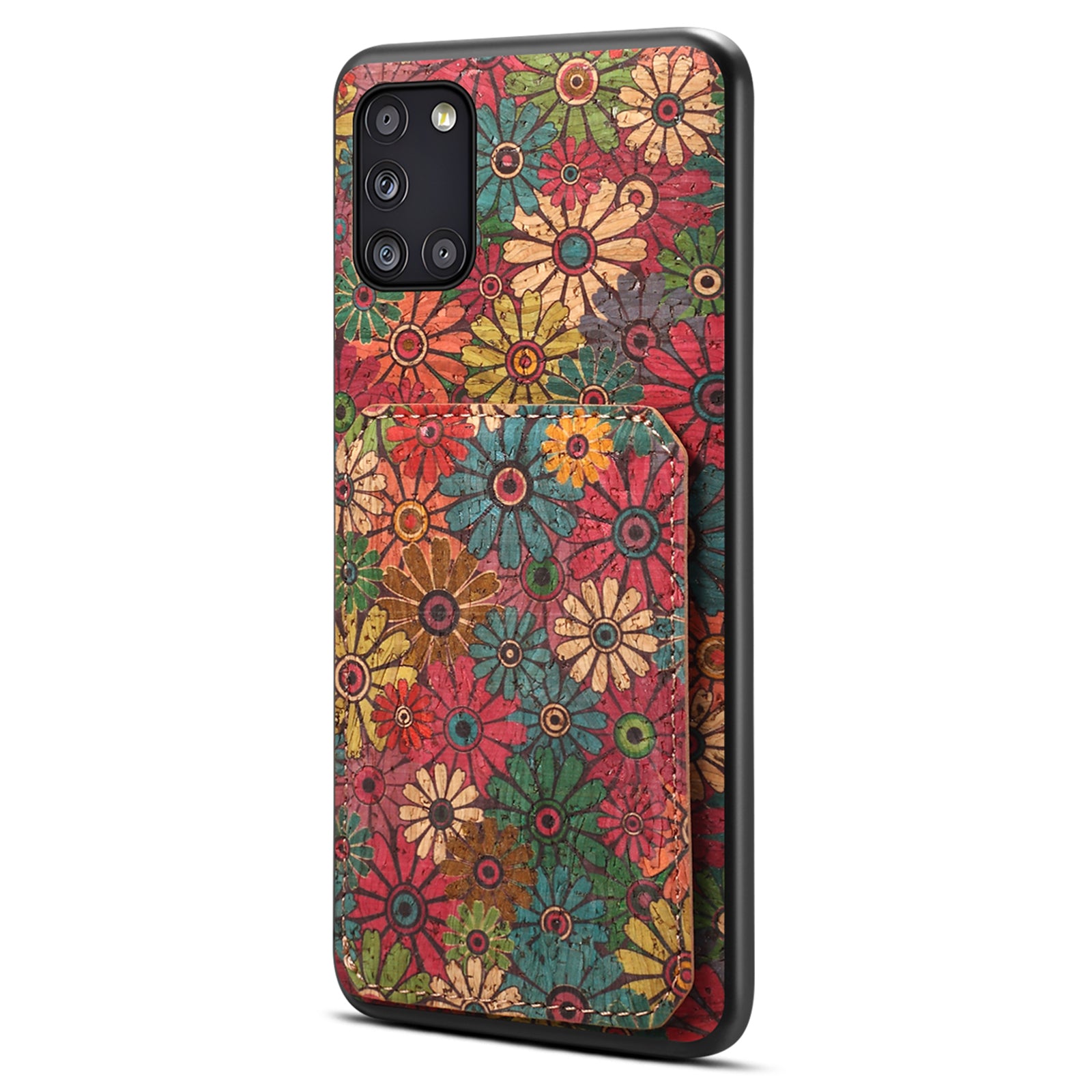 For Samsung Galaxy A31 Cell Phone Case Kickstand Leather Drop Protection Cover