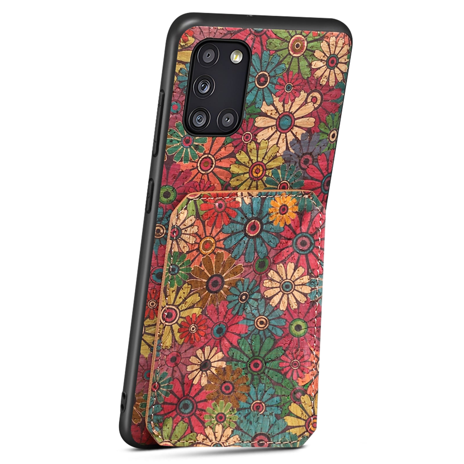 For Samsung Galaxy A31 Cell Phone Case Kickstand Leather Drop Protection Cover