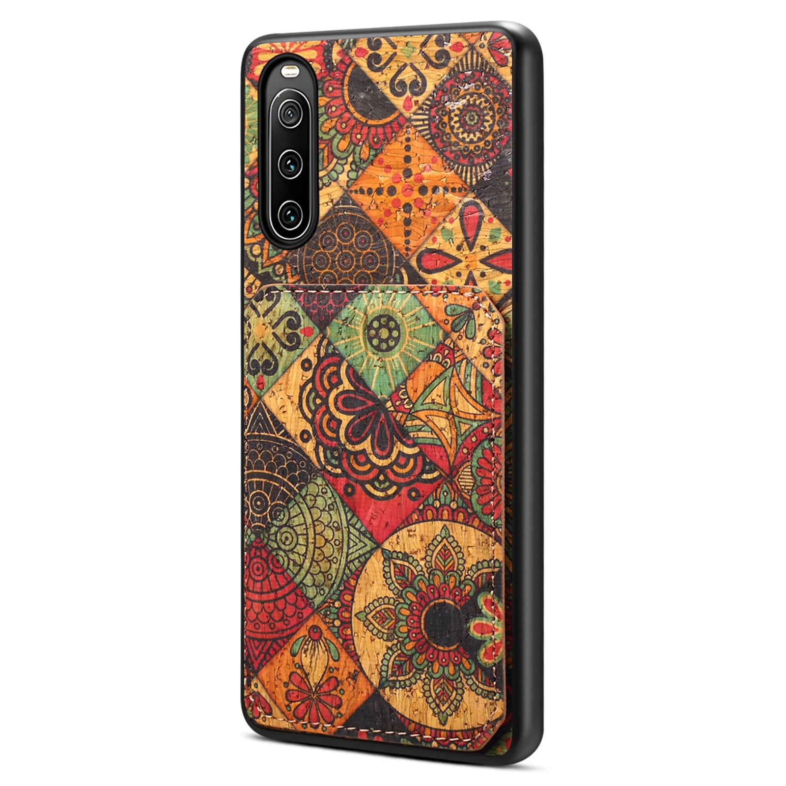 For Sony Xperia 10 IV 5G Phone Case Scratch-resistant Kickstand Flower Pattern Cover