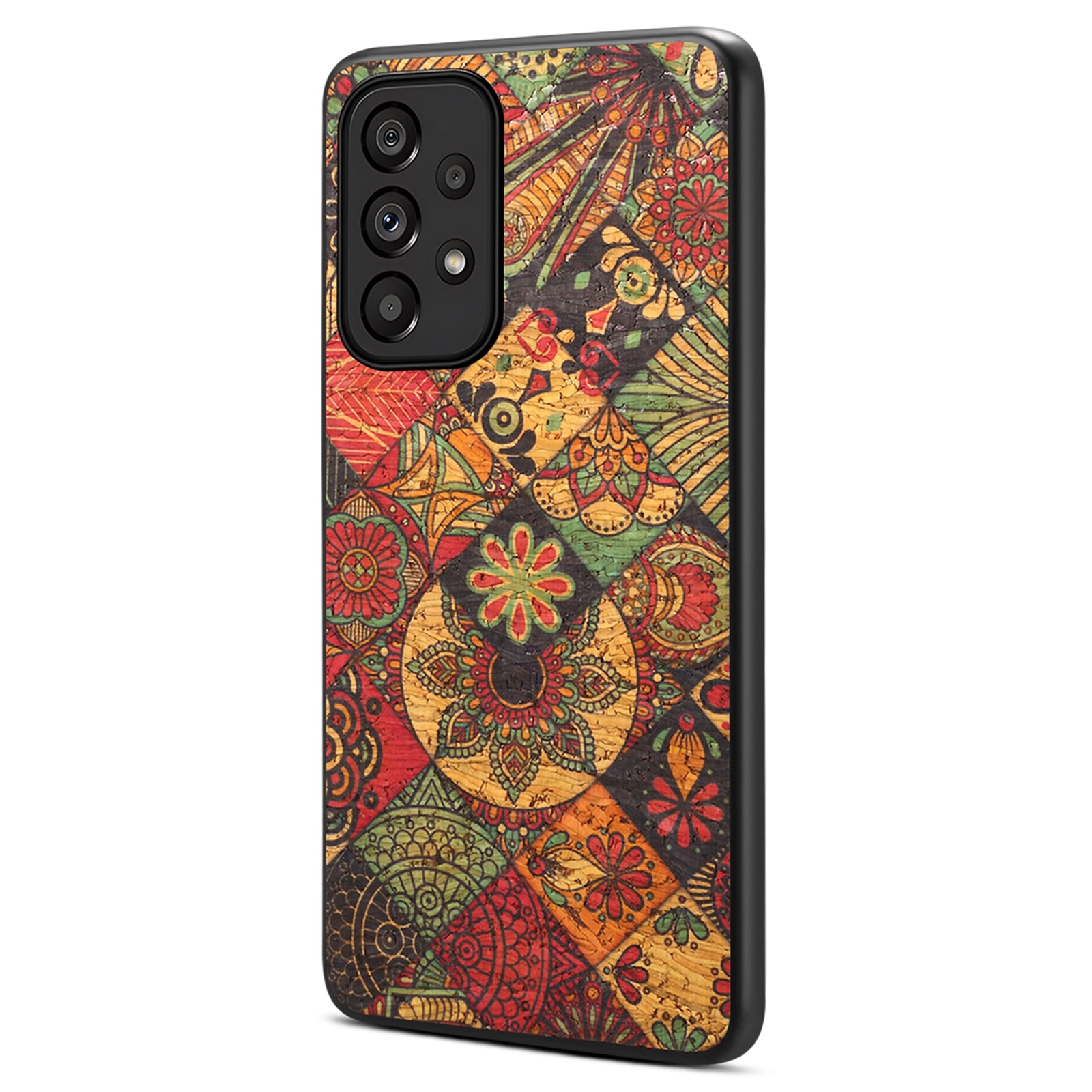 For Samsung Galaxy A53 5G Case Card Holder Flower Pattern Drop-proof Phone Cover